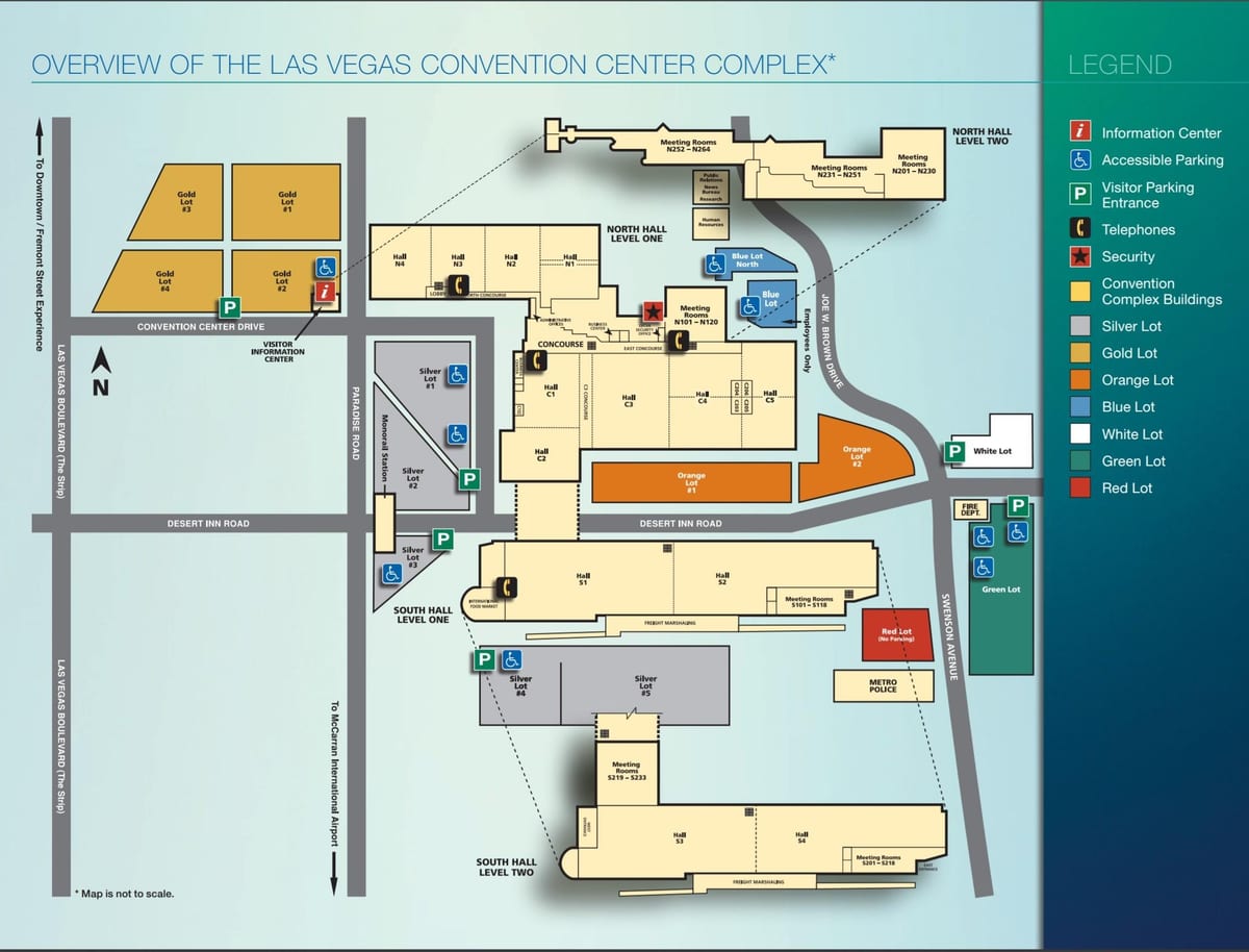 kaart van Las Vegas konvensie sentrum
