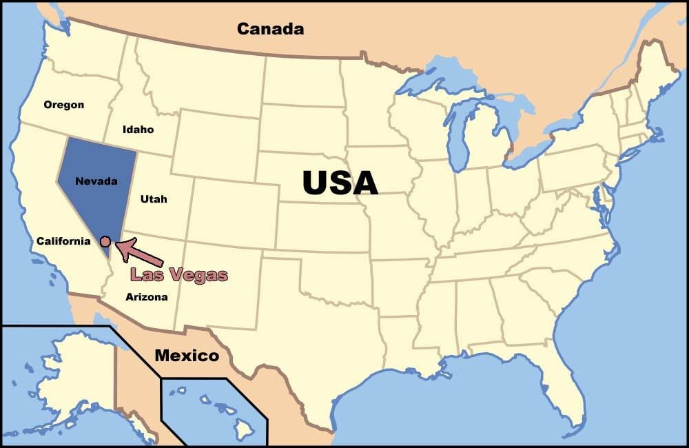 Las Vegas op ons kaart