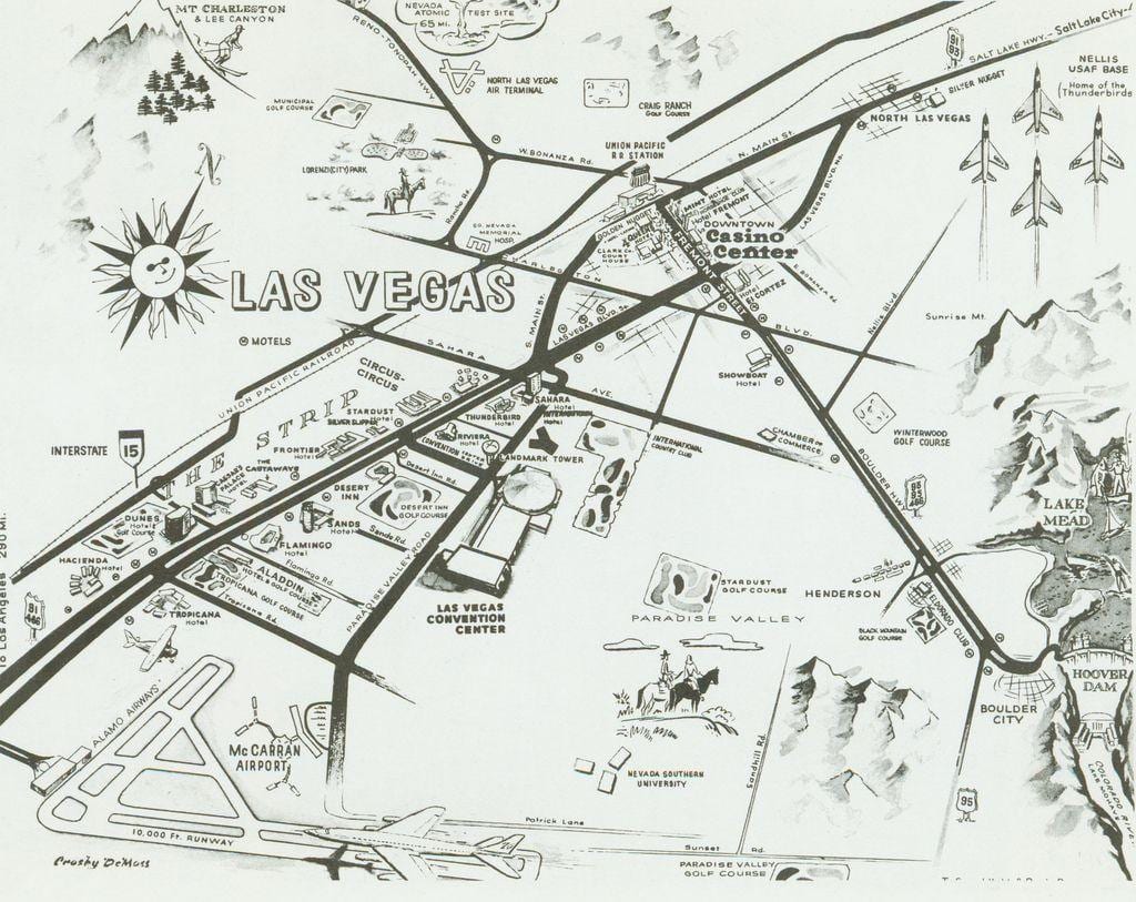 ou Las Vegas-strook kaart